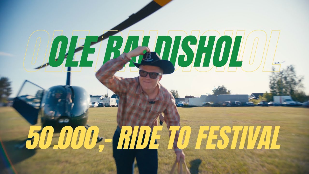 50.000,- for helikopter!? Ole sin første festival!