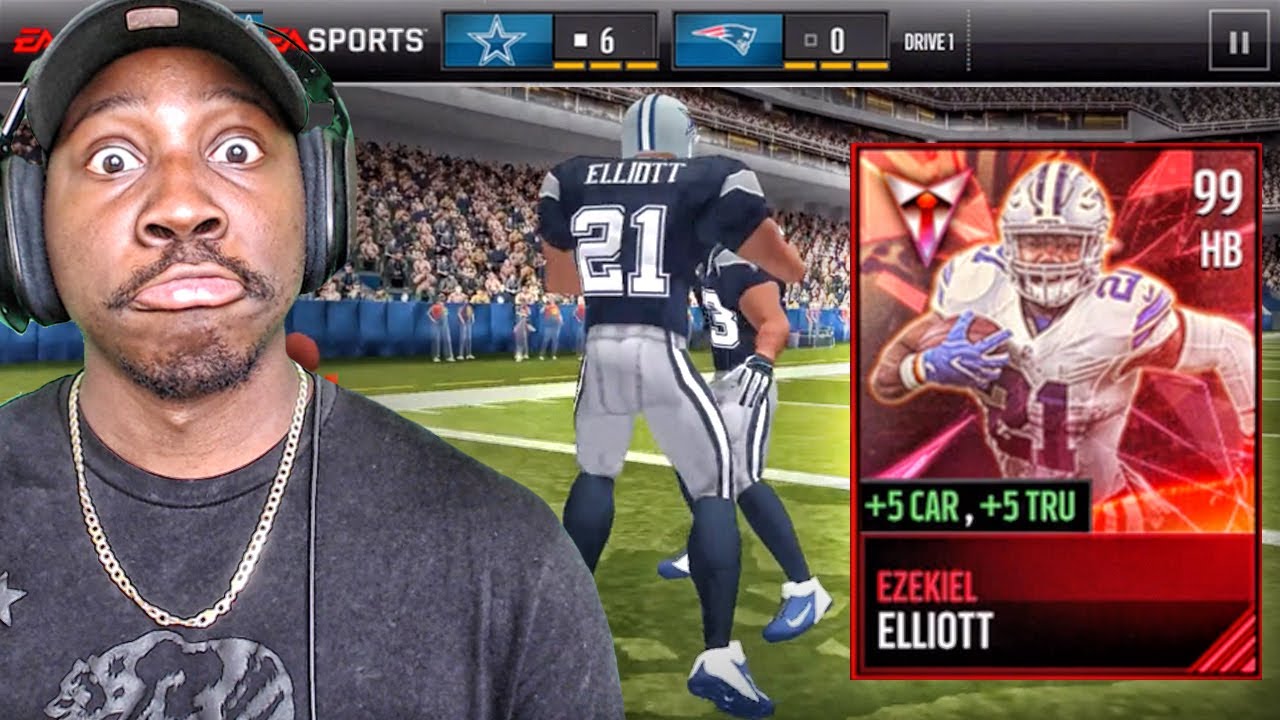 99 OVR BOSS EZEKIEL ELLIOTT IS INSANE! Madden Mobile 17 Gameplay Ep. 40