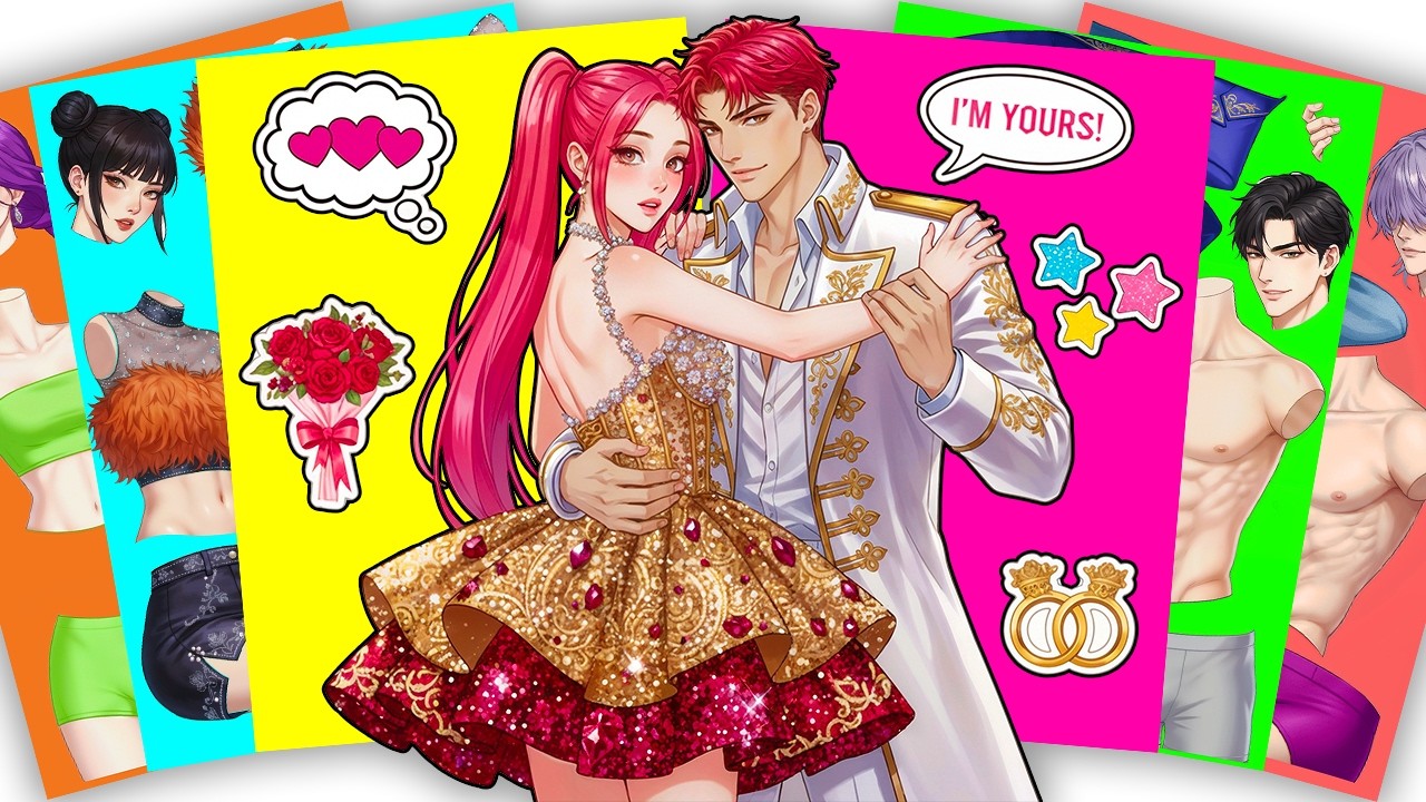 🍰paper diy🍰 Forever yours! 💖💕 HUNTRIX MIRA x ABBY SAJA BOYS | KPOP DEMON HUNTERS Sticker Book