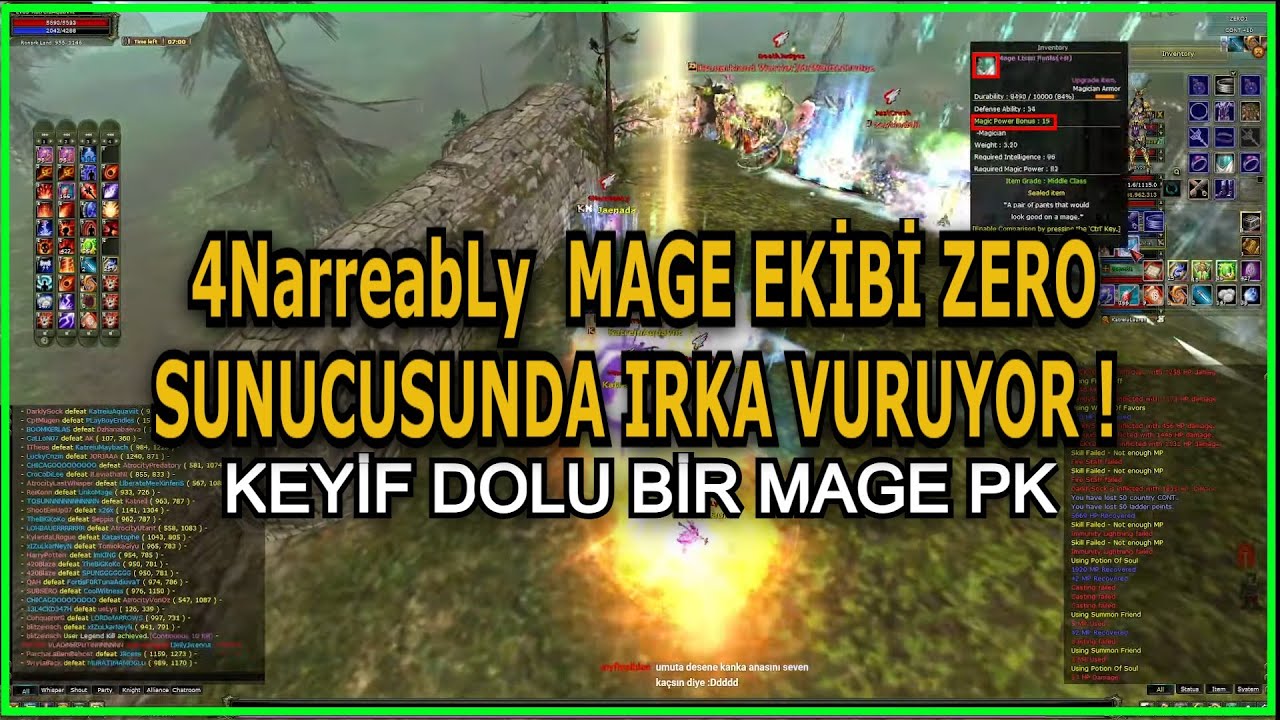 4NarreabLy Mage Ekibi Zero Sunucusunda Irka Vuruyor ! l Mage PK l Knight Online l