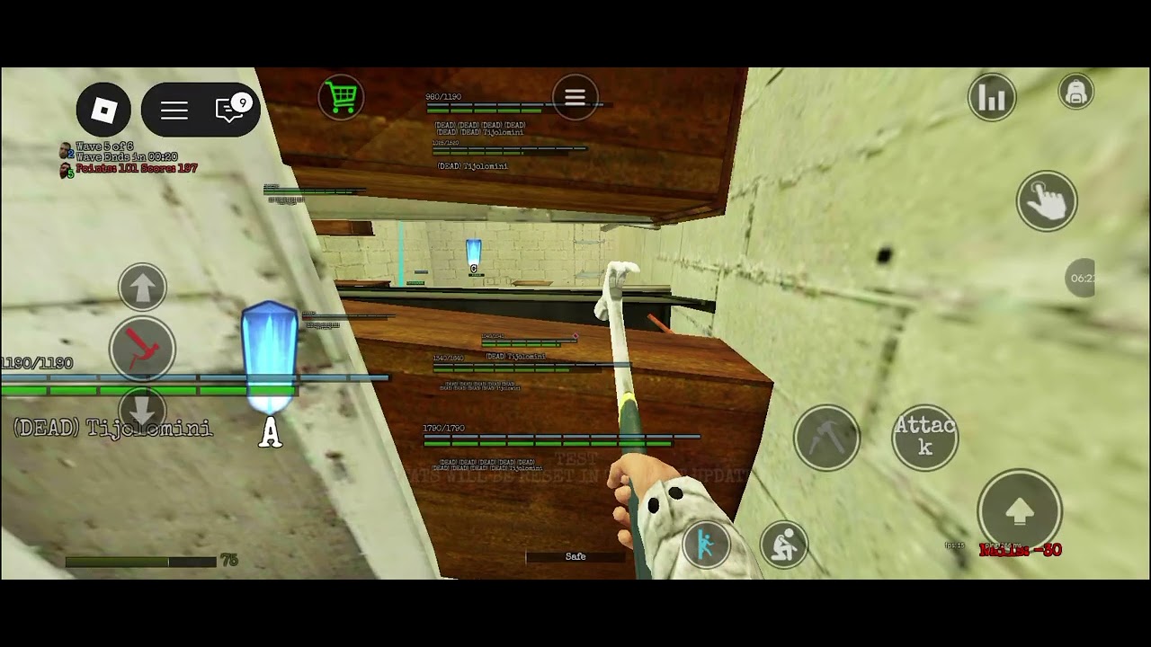If it wasn't the last few seconds and the last wave I'd be dead. | Roblox Zombie Survival GMOD