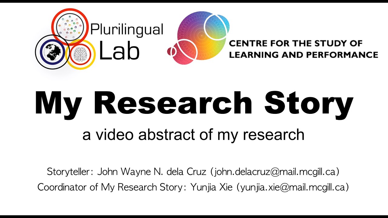 My Research Story - John Wayne N. dela Cruz
