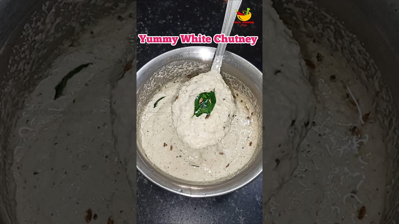 White Chutney 😋 #shorts #food  #chutney #rajacookingrecipes #asmr