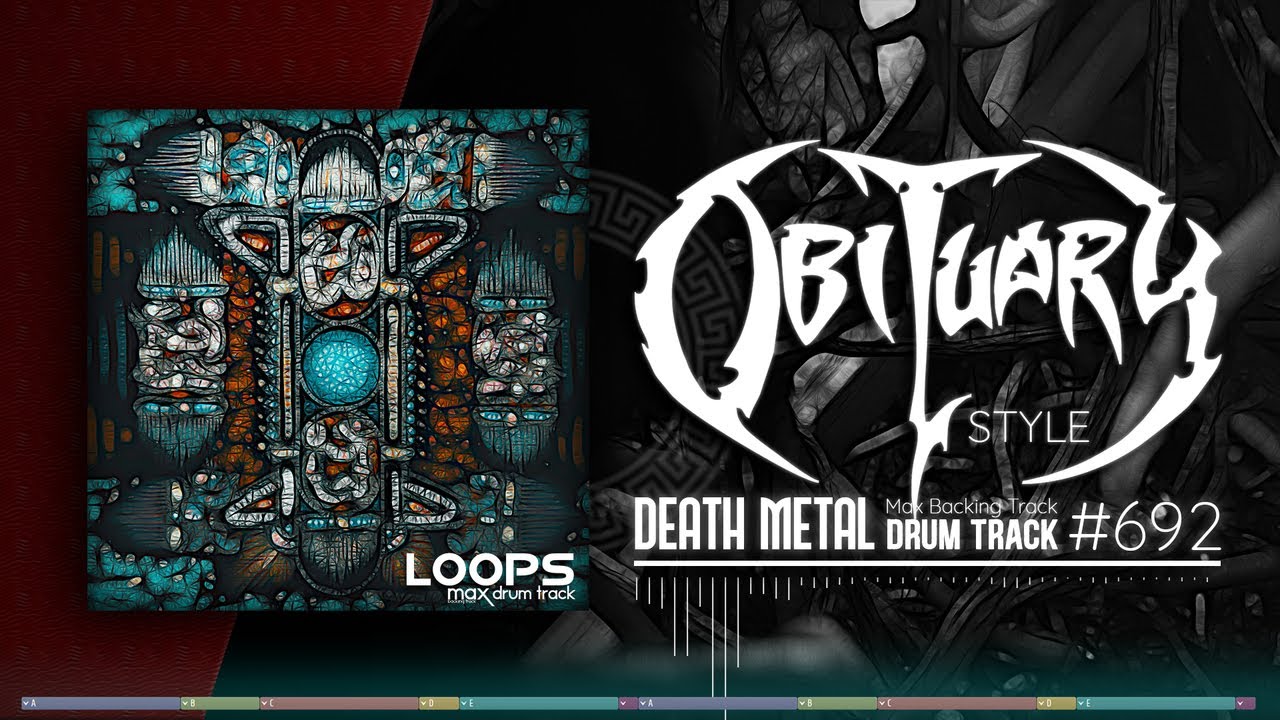 Death Metal Drum Track / Obituary Style / 175-120 bpm