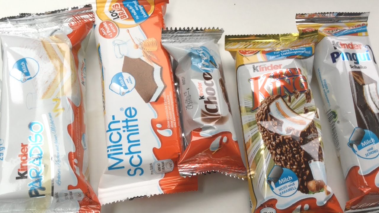 Kinder Milk Slice, Pingui, Maxi King, Choco Fresh, Paradiso
