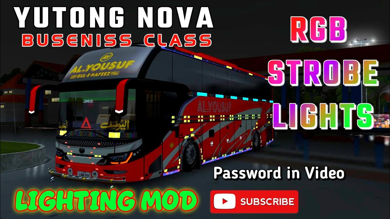 NEW LIGHTING MOD FOR BUSSID V441 | RGB STROBE LIGHTINF DOWNLOAD FOR BUSSID 