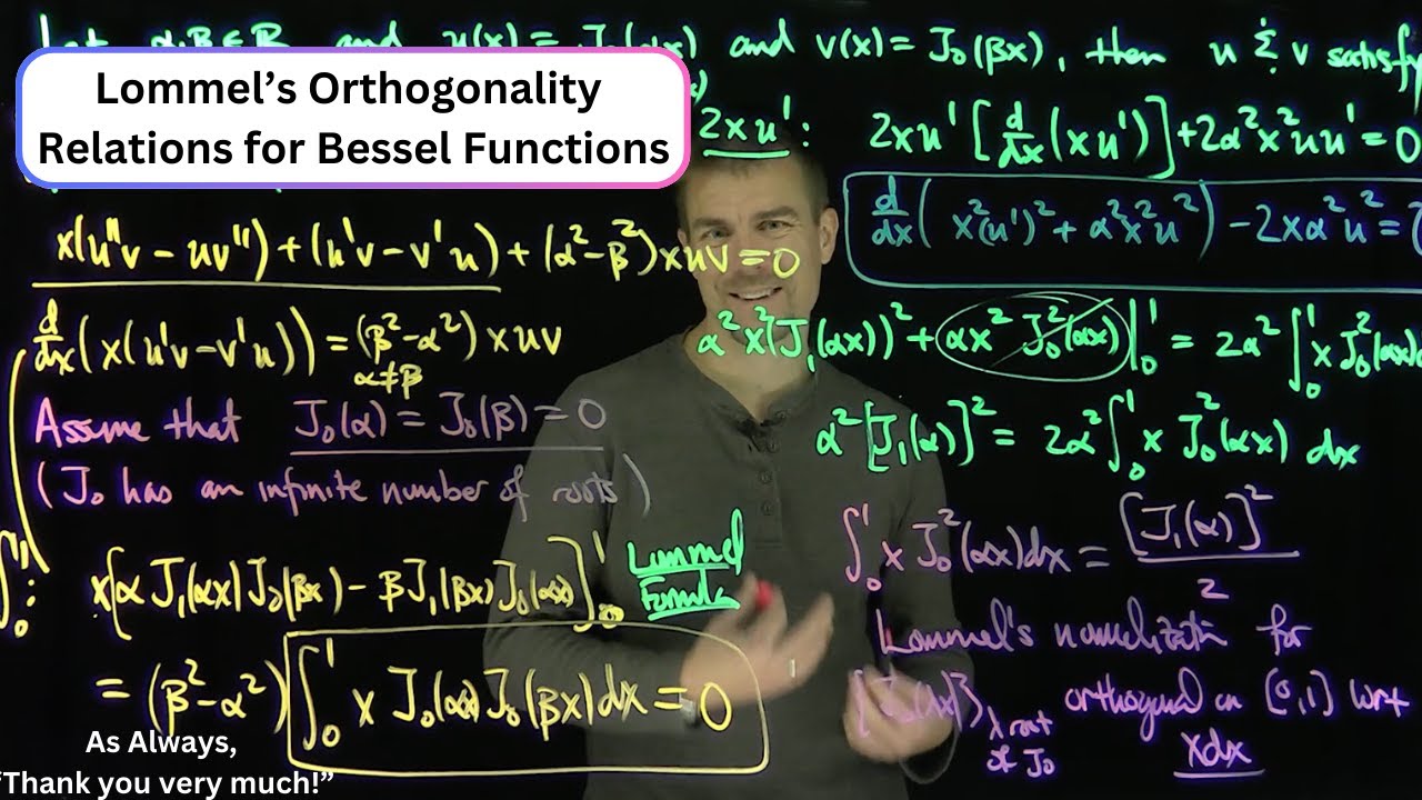Lommel's Orthogonality Relations for Bessel Functions