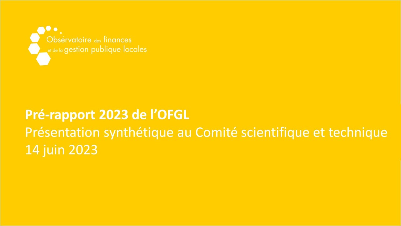 Pré-rapport 2023 de l'OFGL