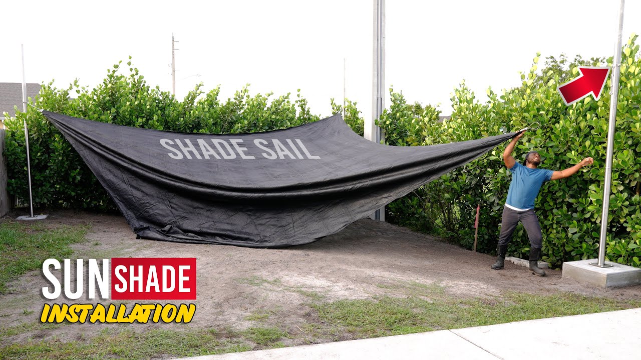 How to install a Sail Shade Canopy (that will last) // DIY Creators