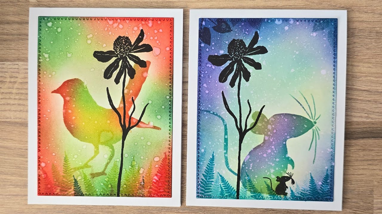 SIMPLE QUICK CARDS USING TRACY EVANS 😍#stencilart #tracyevansboutiquedesigns #silhouette #cardmaking
