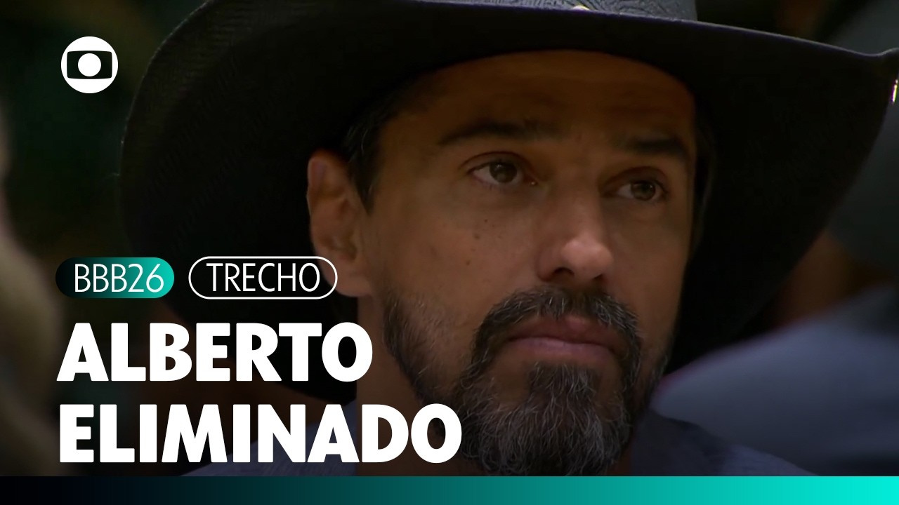 Alberto Cowboy &eacute; o d&eacute;cimo eliminado do BBB 26 com 67,95% dos votos | BBB 26 | TV Globo