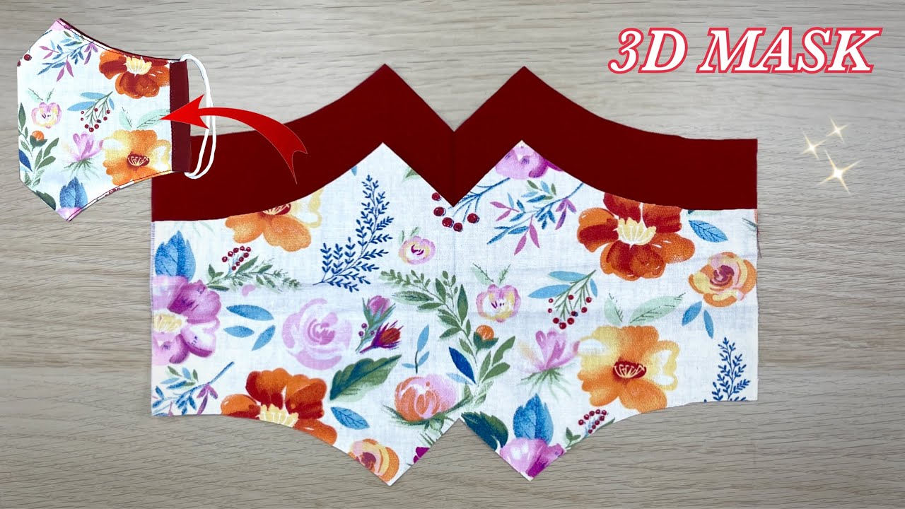 New Style Beautiful 3D Mask! DIY MASK Making Ideas | Breathable Mask Easy Pattern Sewing Tutorial
