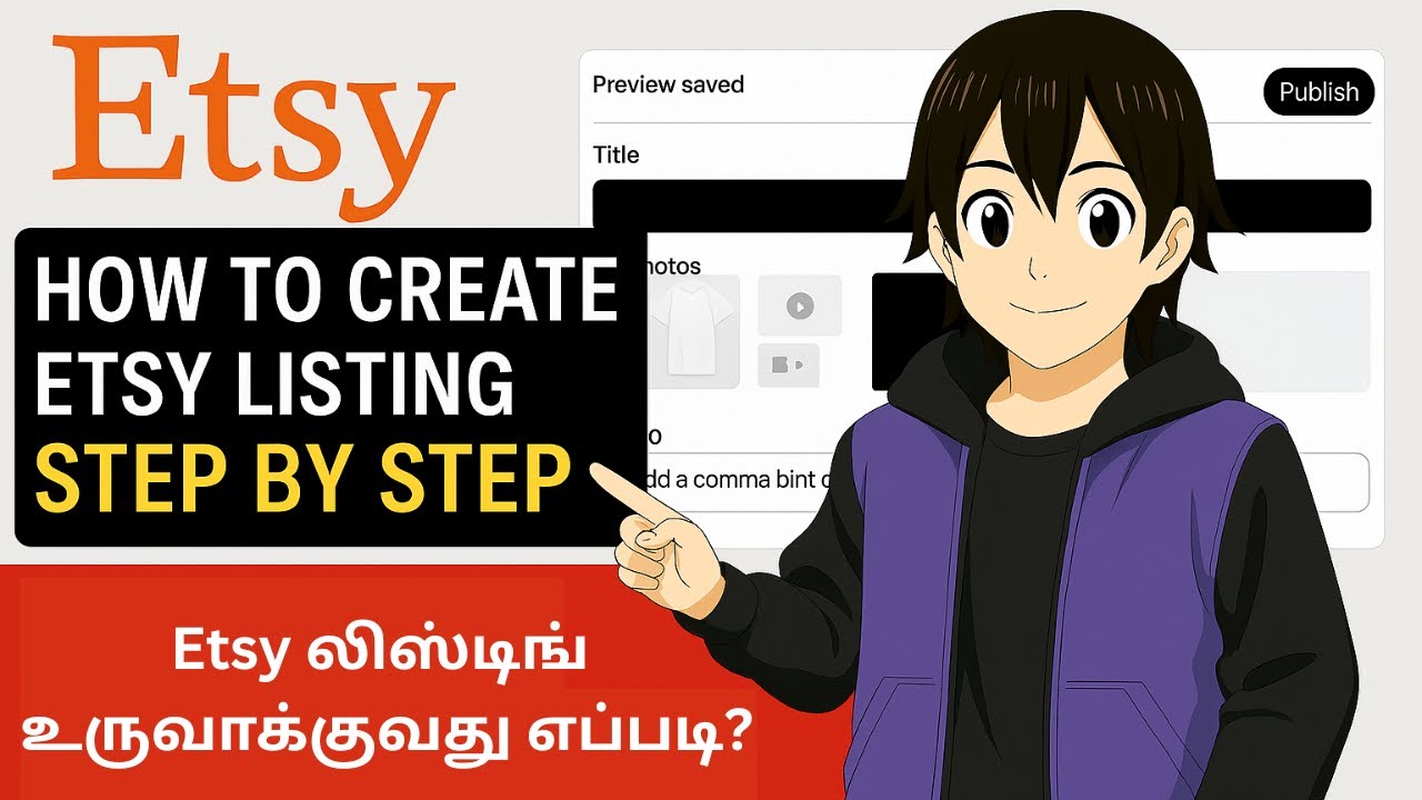 How to Create Etsy Listing Step by Step | Etsy Listing Setup in Tamil | Beginner Guide