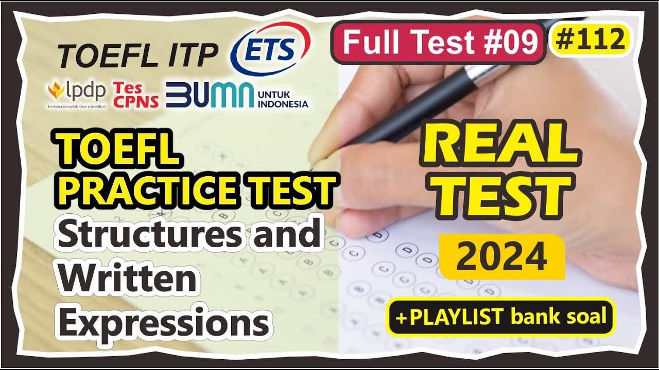 TOEFL Structure ITP Actual Test 1-40 with answer key #toeflstructure #toeflpracticetest #toeflitp