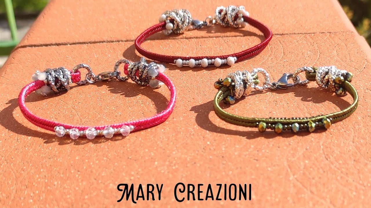 DIY-Video Tutorial Bracciali con Piattine e Perline(Non si tratta della tecnica Soutache) #bracelet