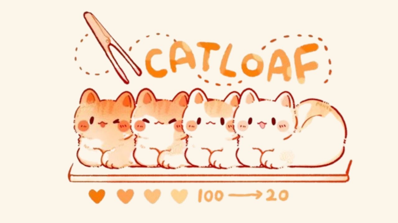 Cute Cat Loaf 🍞1 Hour Cafe Song 🥞 lofi chill 【Cute lofi music mix】 🍪 study/aesthetic/chill/relax