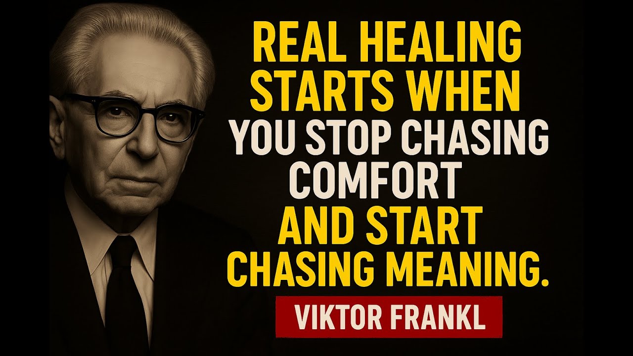 Viktor Frankl | Real healing starts when you stop chasing comfort.#Viktor Frankl #inspiration