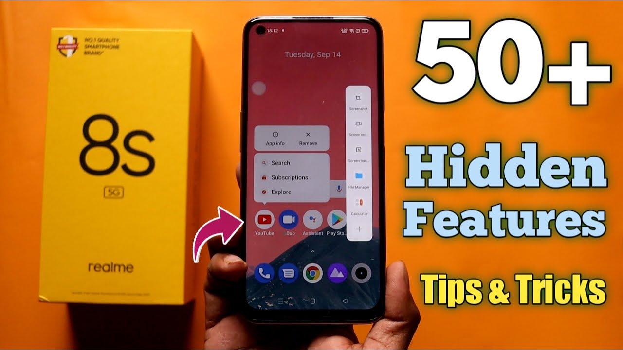 Realme 8s Top 50+ Hidden Features || Realme 8s Tips & Tricks in Hindi