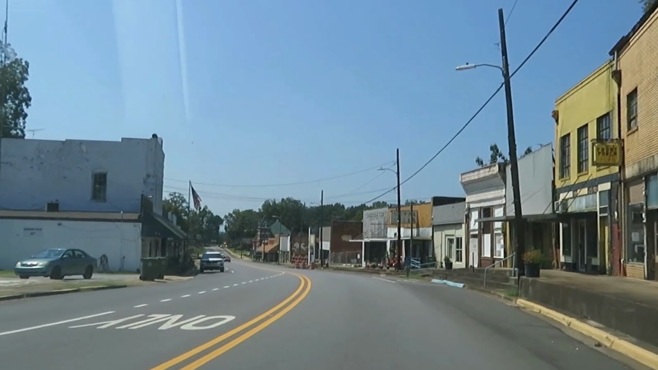 Drive Through Goodwater, Alabama! Casket Street/Back Side of Abandoned Buildings/Old House Beauty!