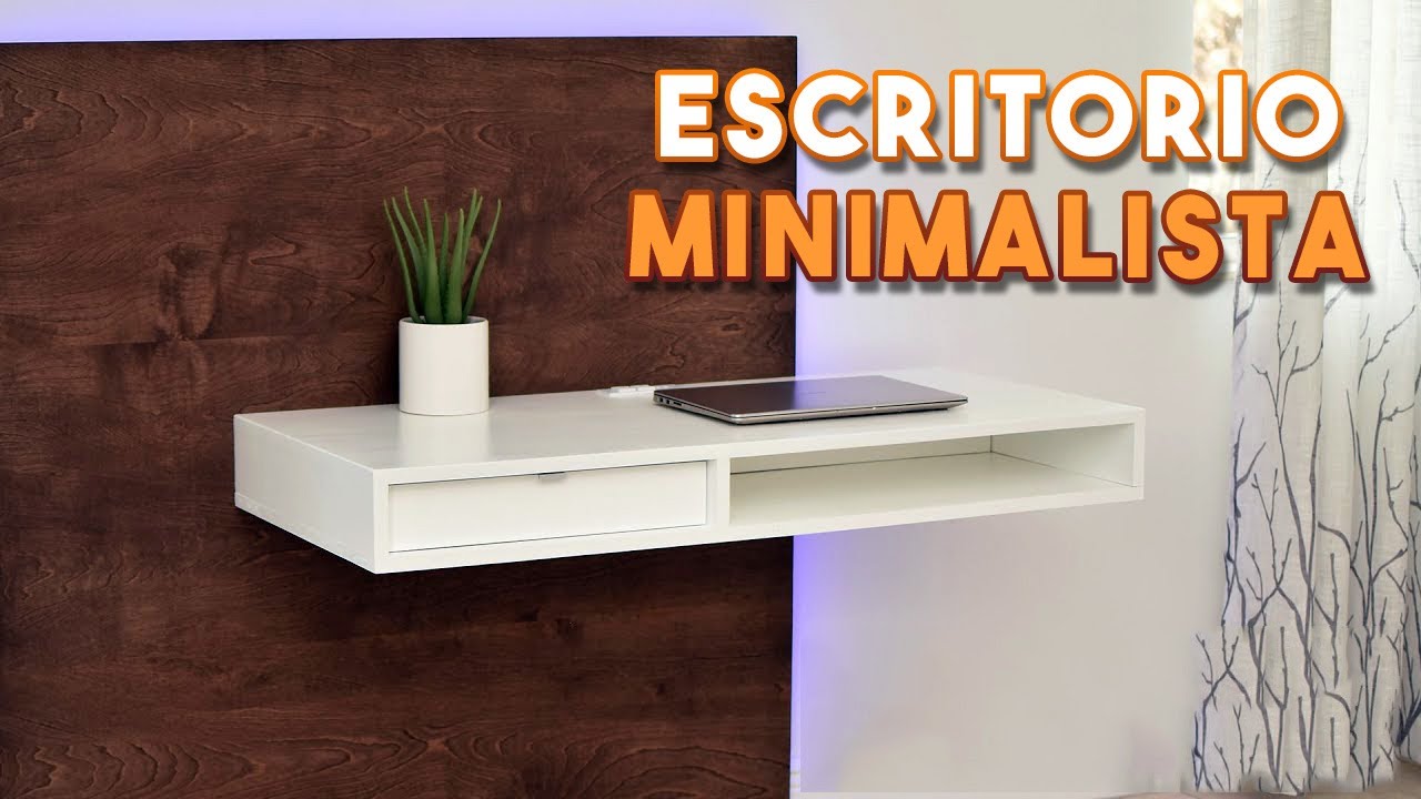 Escritorio de pared flotante hecho en casa