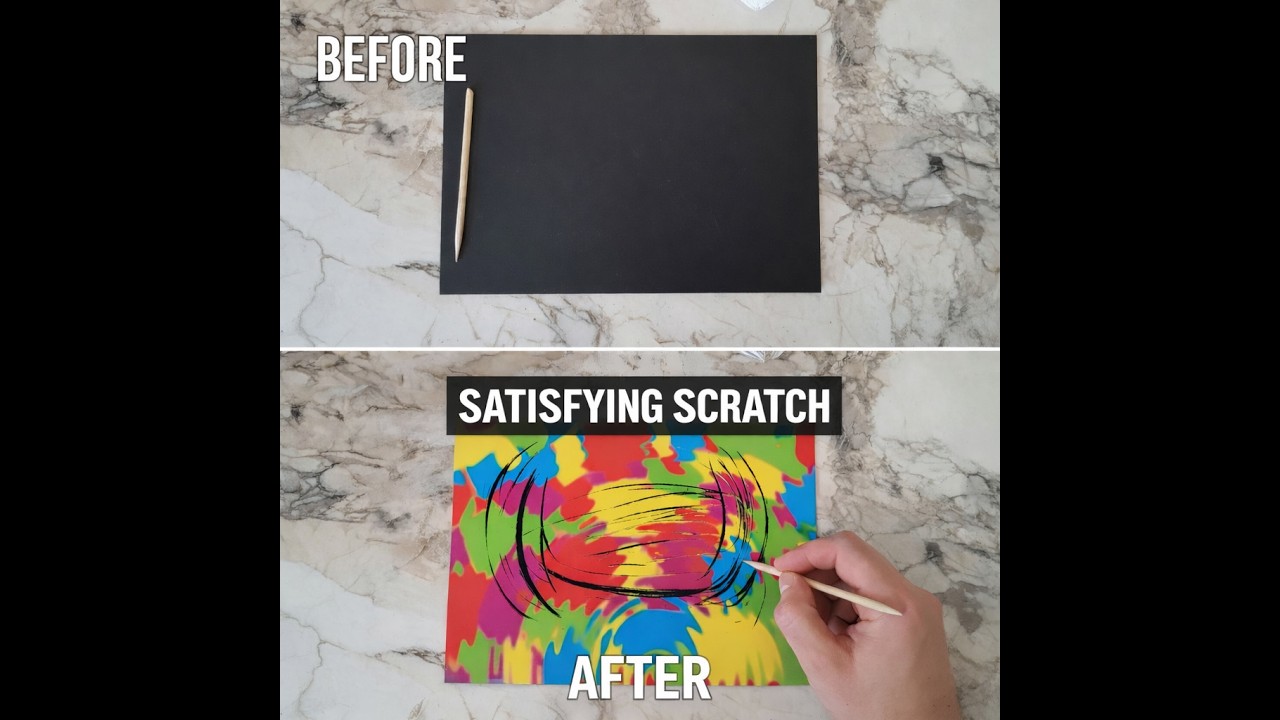 Satisfying Colour Reveal Under Black Paper
