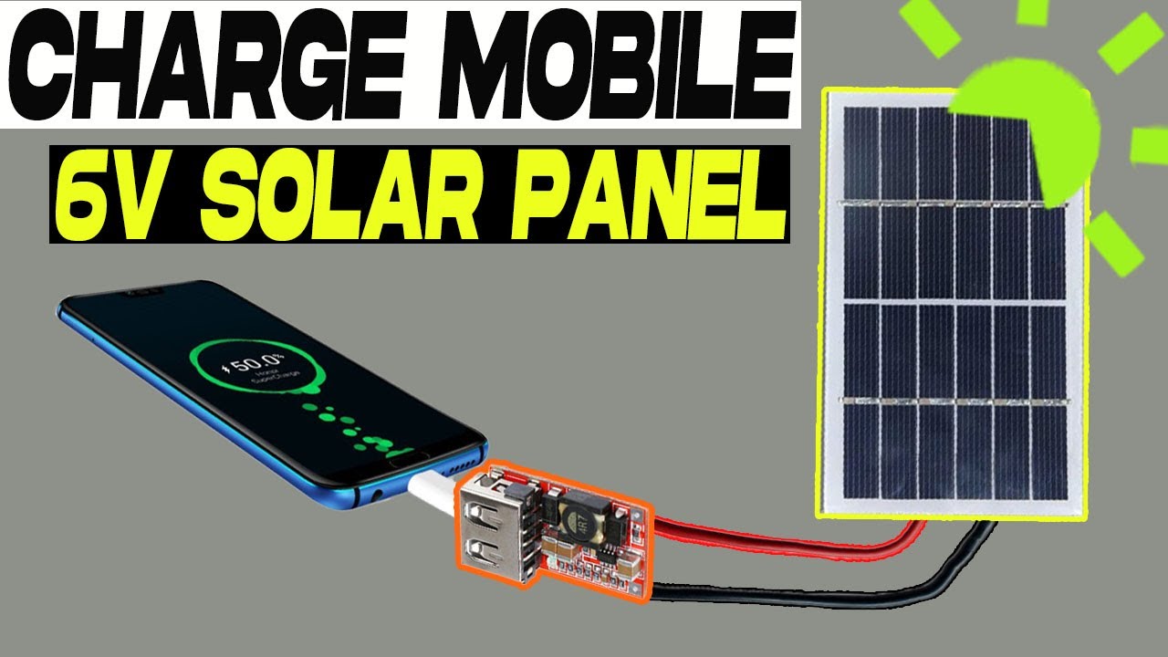 Solar Phone Charger: 6V Solar Panel + 5V Step Down Module Tutorial