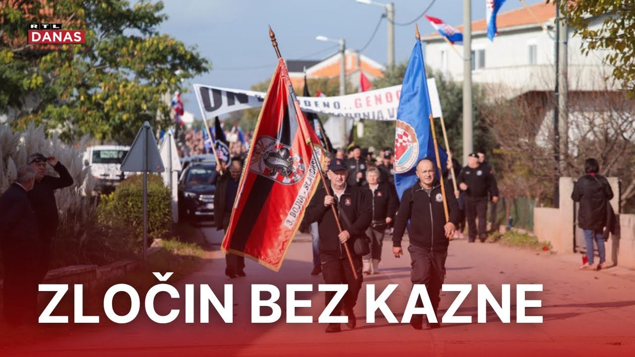 Kiša nije mogla ugasiti sjećanje: Kolona i u Škabrnji za 86 nevinih žrtava | RTL Danas