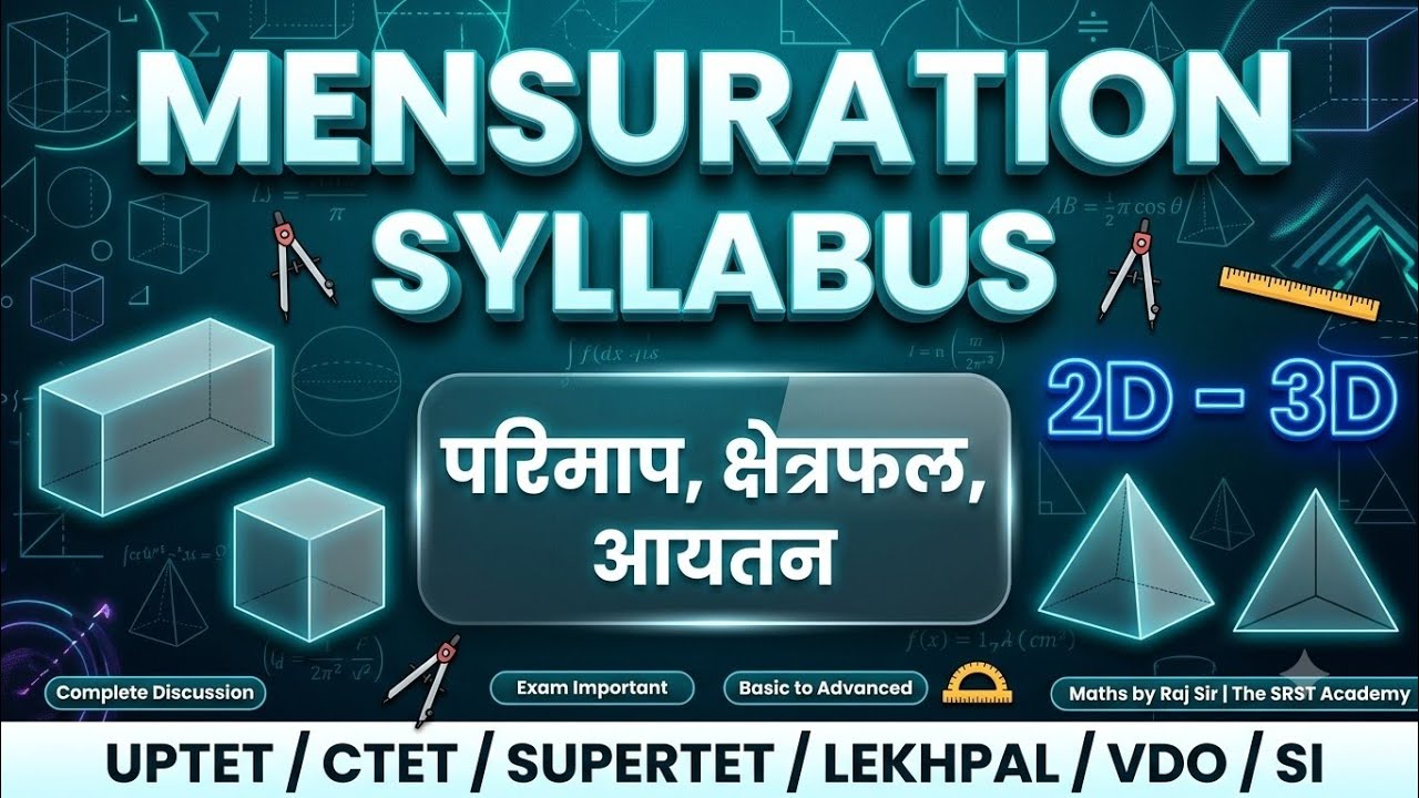 Mensuration Syllabus Complete Discussion | All Solid Figures | All Non-Technical Exams | Raj Sir 