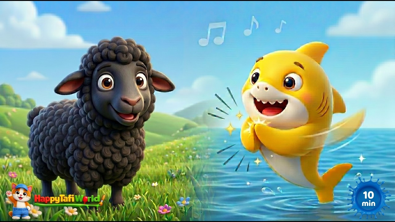10 Minutes of Nursery Rhymes 🎶 | Baby Shark, Baa Baa Black Sheep & More!