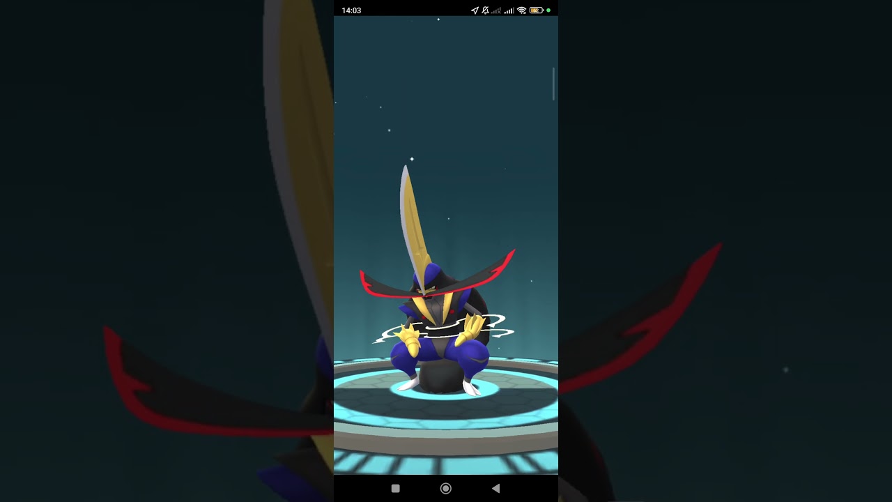 Kingambit evoluindo no Pokémon Go na Go fest de 2025 dia 2 