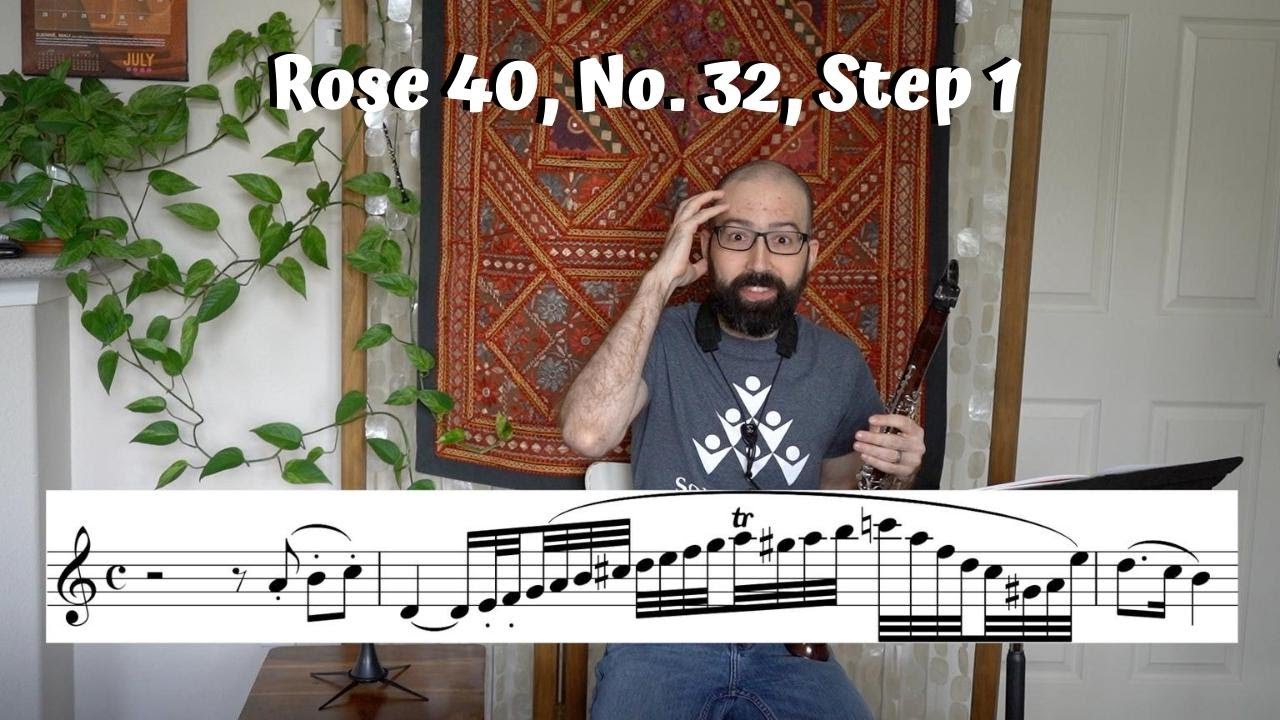 Rose 40 Clarinet Etude no. 32, Step 1
