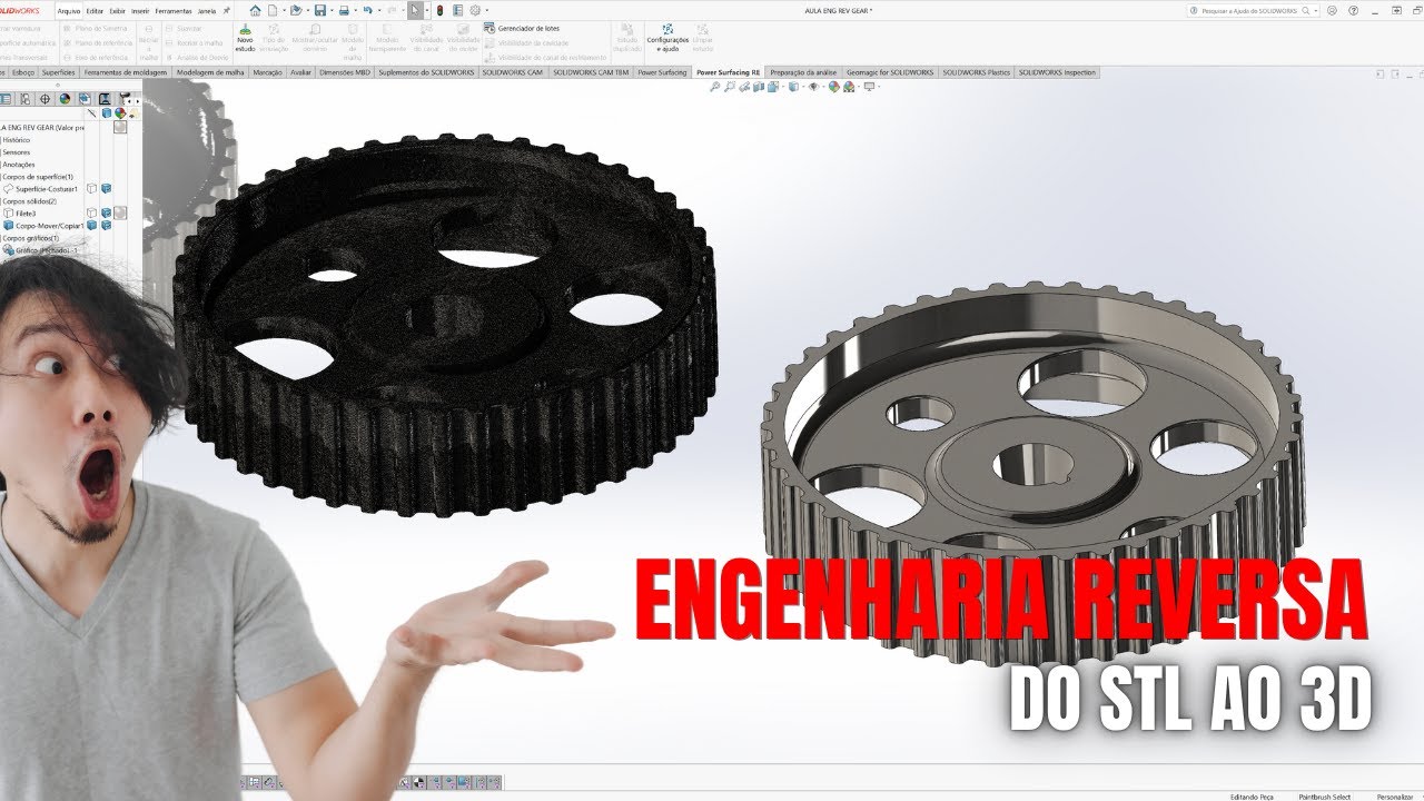 COMO TRANSFORMAR UM STL EM SOLIDO COM ENGENHARIA REVERSA