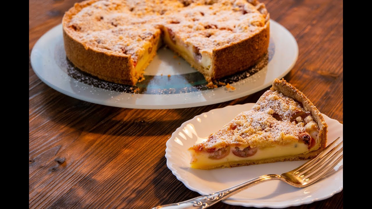 Käsekuchen mit Stachelbeeren oder Stachelbeerkuchen
