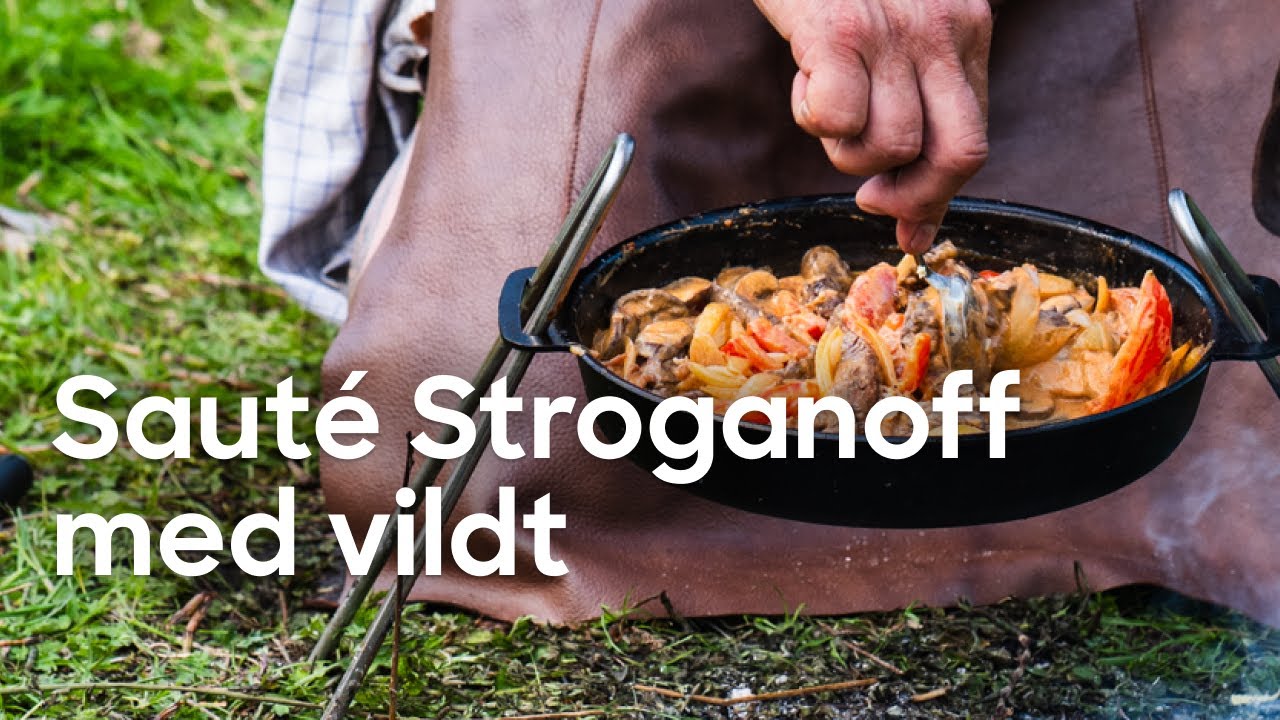 Sauté stroganoff med vildt - Bålmad med Thomas Rode