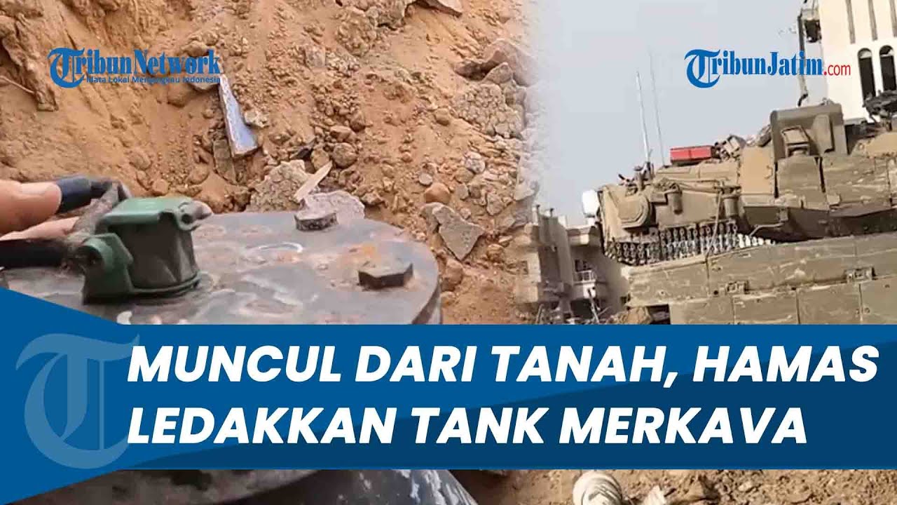 Muncul dari Dalam Tanah, Hamas Ledakkan Tank Merkava di Rafah dari Jarak Dekat
