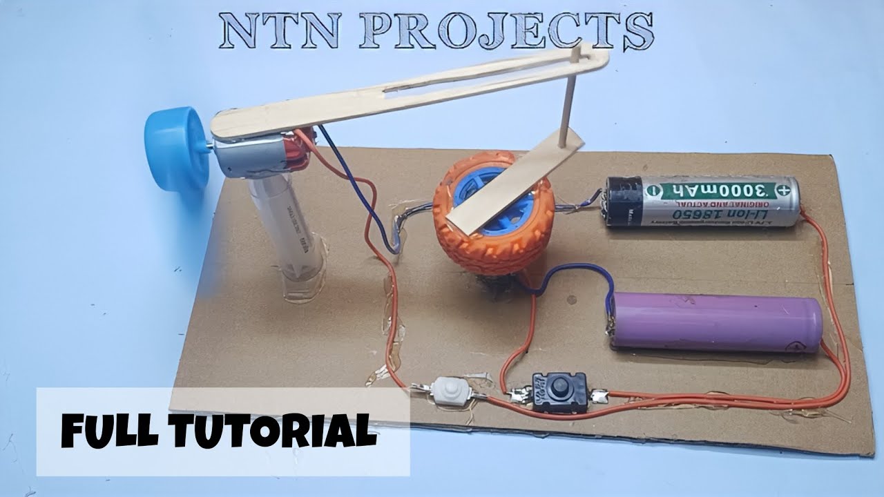 HOW TO MAKE OSCILLATING FAN 🔥 SCHOOL PROJECT 👍🏻 #viral #schoolproject #electricmotor #trending #diy 