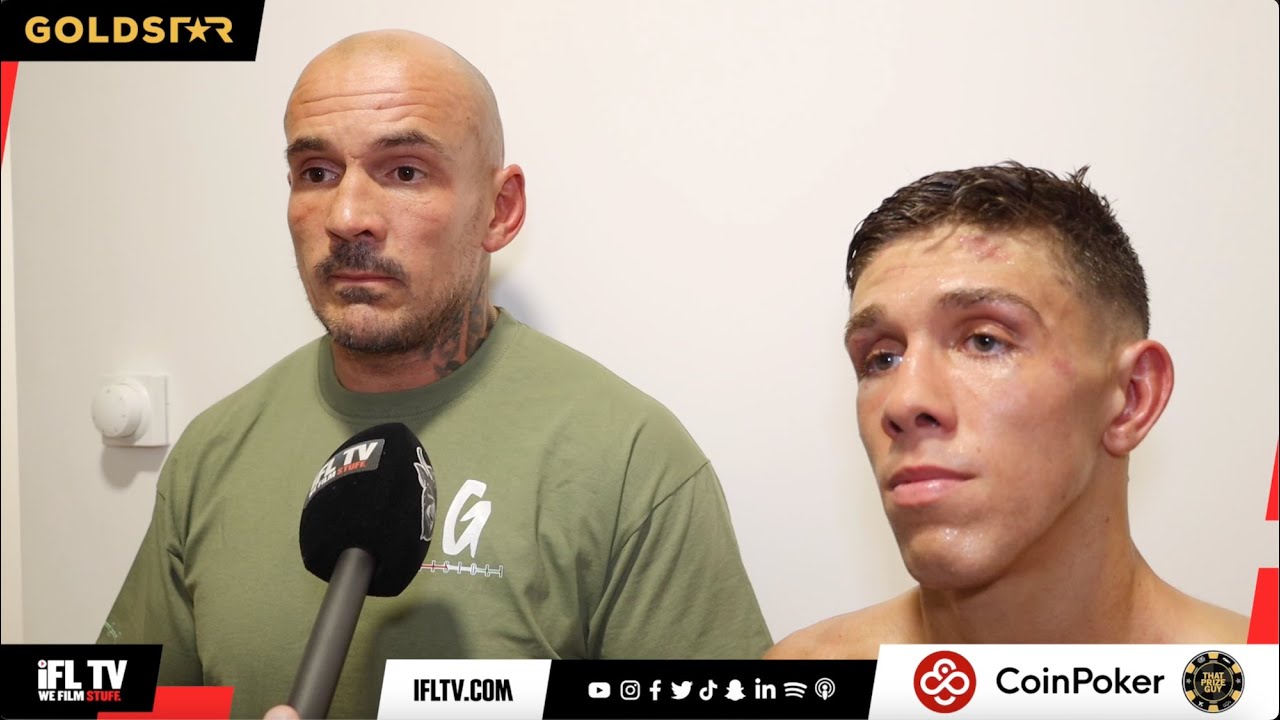 'EDDIE, SIGN ME UP...' - JAMIE SHELDON WITH HIS FIGHTER JOSH BABB ON AN IMPRESSIVE WIN