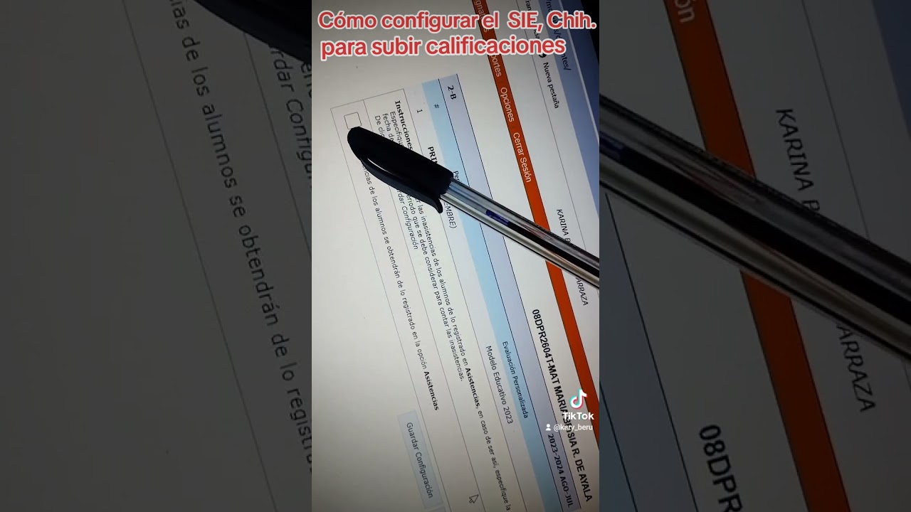Configurando el SIE Chih para subir calificaciones