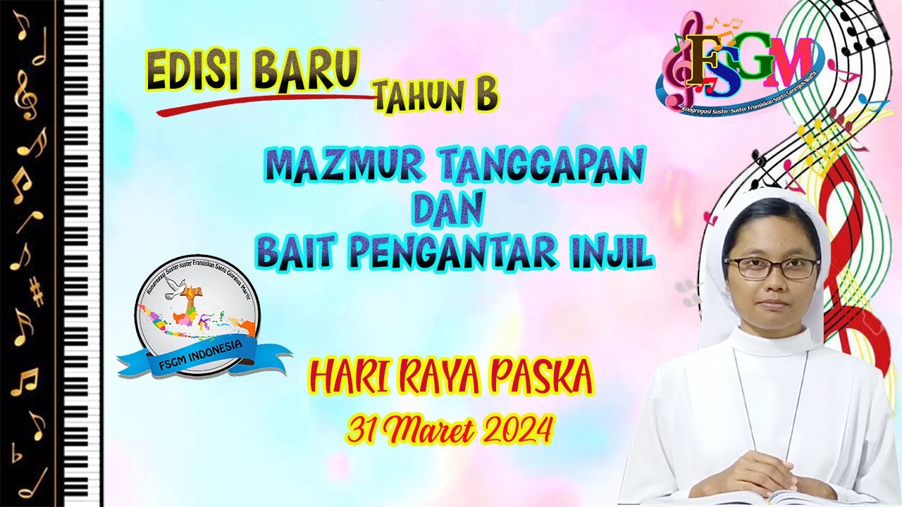 MAZMUR HARI RAYA PASKA 31 MARET 2024. TAHUN B. EDISI BARU