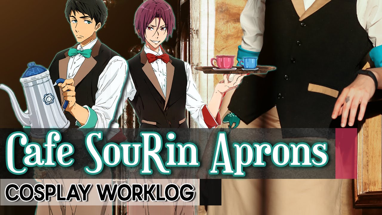 Cosplay Worklog // Cafe Sousuke & Rin Aprons [Free! Eternal Summer]
