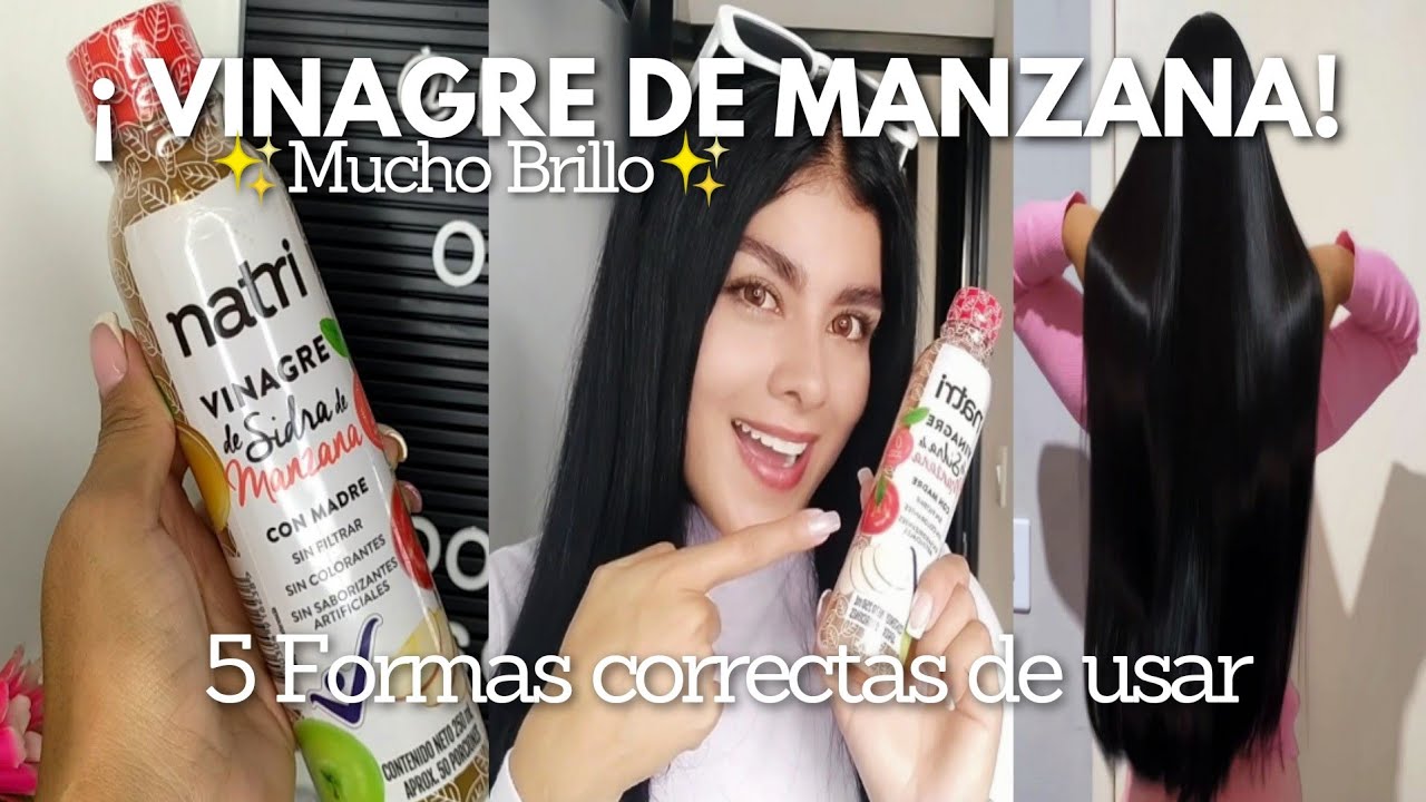 SALVA TU CABELLO CON VINAGRE DE SIDRA DE MANZANA! 😯🤫5 FORMAS CORRECTAS DE USAR,  CABELLO PERFECTO 😍