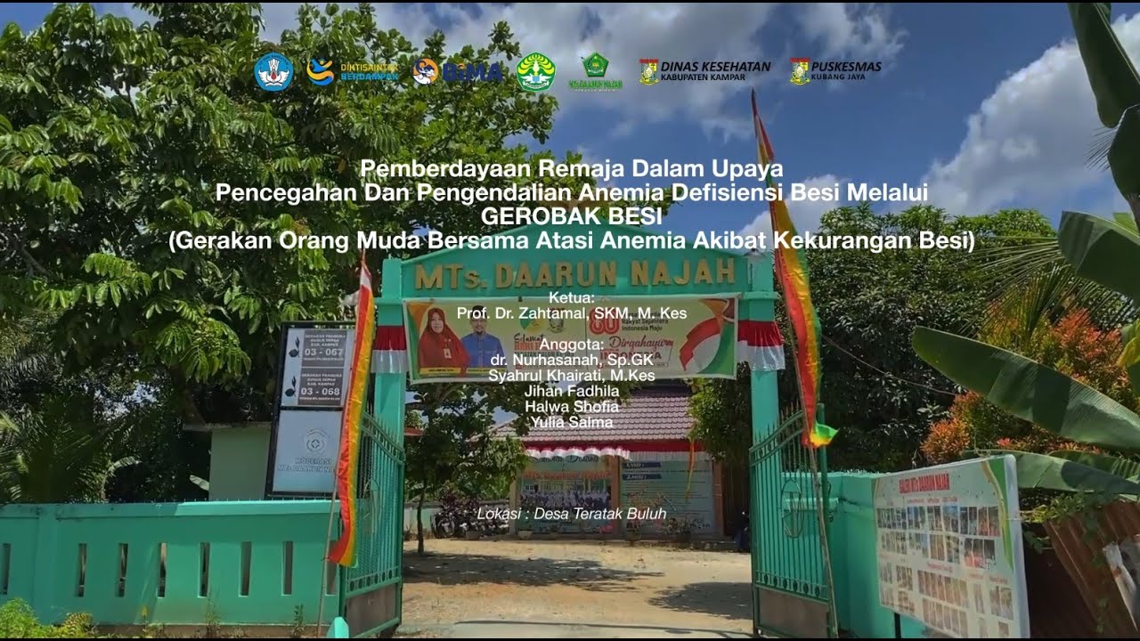 PKM FK UNRI - GERAKAN ORANG MUDA BERSAMA ATASI ANEMIA AKIBAT KEKURANGAN BESI (GEROBAK BESI)