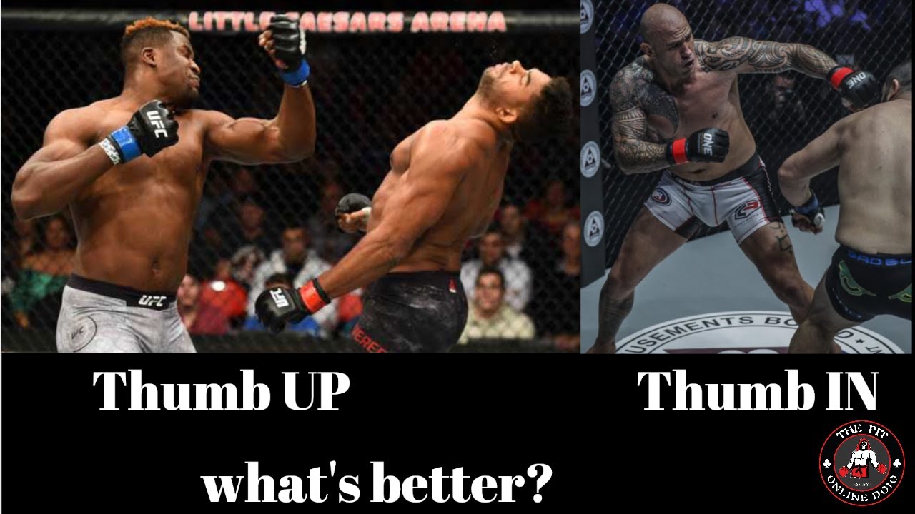 left hook ...   thumb in or up?