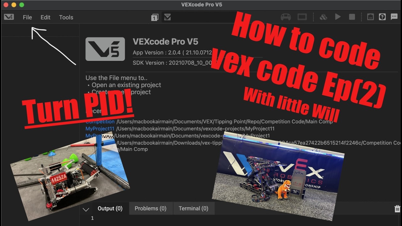 Little Will How To Vex Code Pro Ep 2. (turn PID with inertial sensor, 1 button piston toggle)