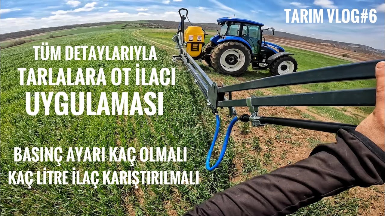 #TarımVlog6 TARLAYA OT İLACI NASIL ATILIR? KAÇ LİTRE İLAÇ KATILIR? HOLDER BASINÇ AYARI KAÇ OLMALI?