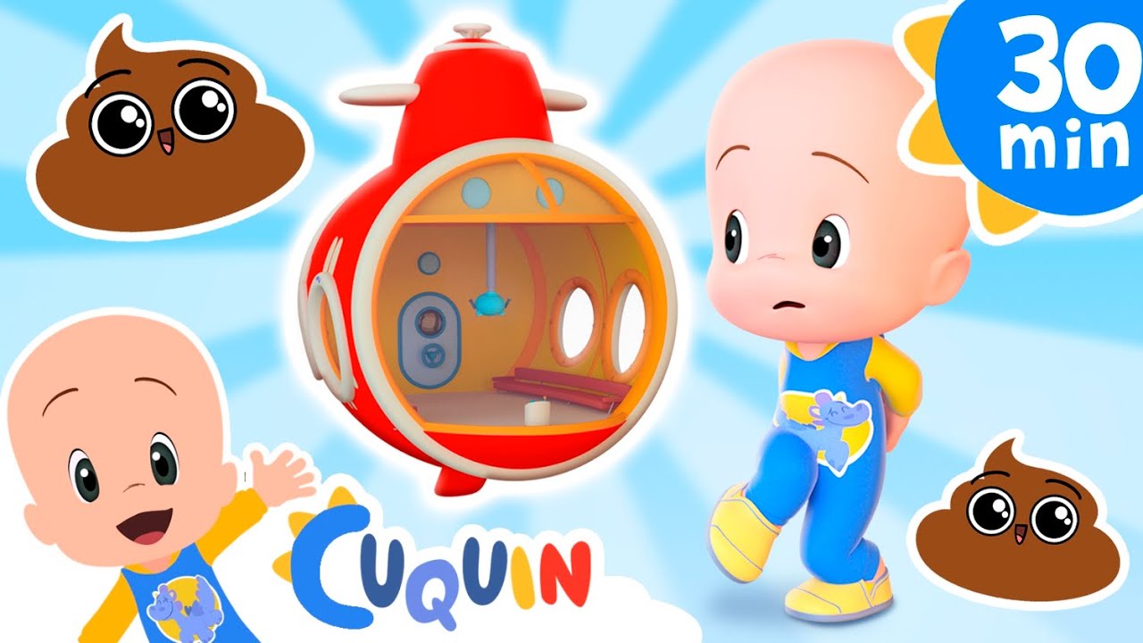 To the toilet with Poo Poo Submarine - Cuquin Episodes & Nursery Rhymes
