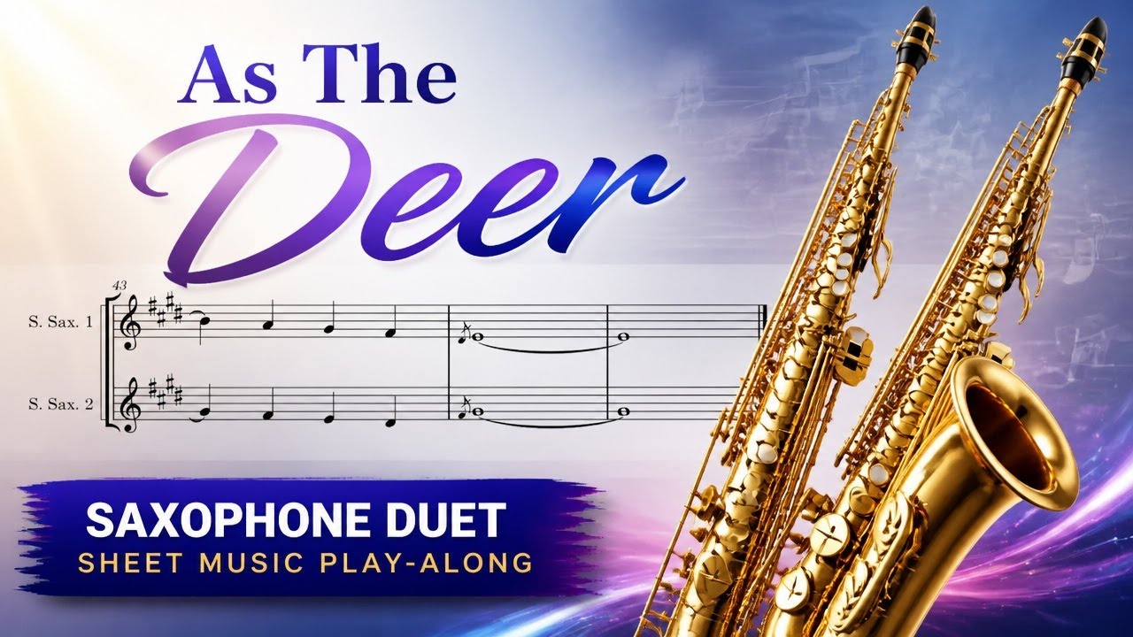 As The Deer (Worship Song) Saxophone Sheet Music Play-along