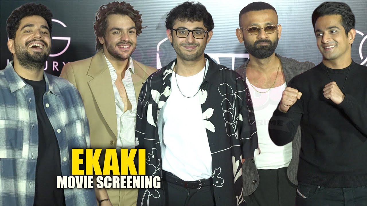 Carryminati, Samay Raina, Ranveer Allahbadia, Beyounick, Harsh Beniwal at EKAKI Movie Screening 