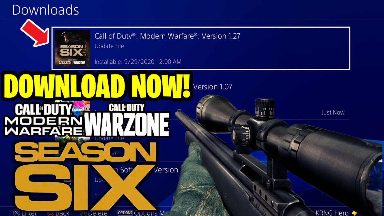NEW MODERN WARFARE UPDATE 1.27 SEASON 6! DOWNLOAD EARLY + WEAPONS AS VAL, SP-R 208 - MW 1.27 PATCH