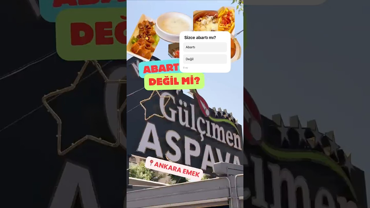 Aspava abartı mı? | G&uuml;l&ccedil;imen Aspava Abartı testi | SSK D&ouml;ner ve ikramlar #yemek #ankara